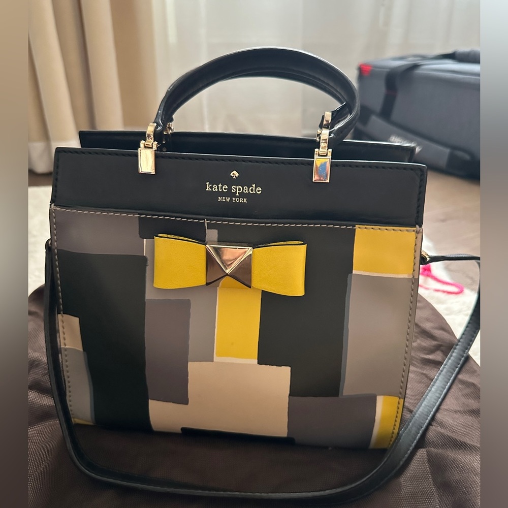 Kate Spade crossbody leather hand bag, Multi-color, Limited edition, like new